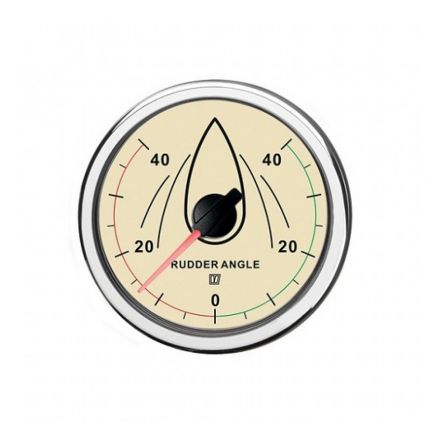 Indicador ángulo de timón beige, 12/24 V, agujero Ø 52 mm (sin sensor)
