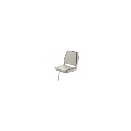 ASIENTO ABATIBLE CLASICO FISHERMAN, BLANCO CON RIBETES AZUL OSCURO