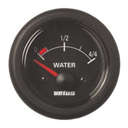 Indicador nivel de agua negro, 12/24 V, agujero Ø 52 mm (sin flotador)